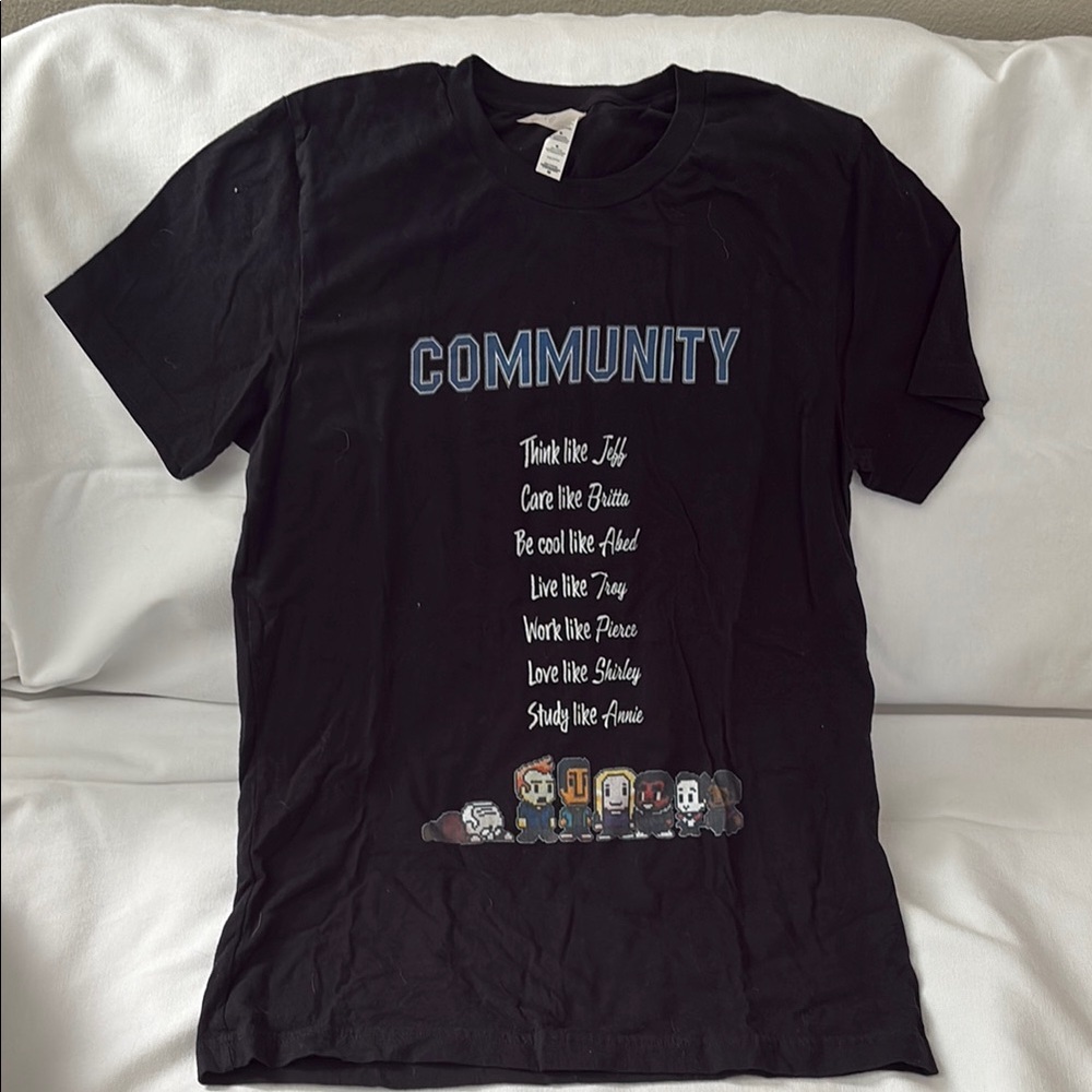 Bella Canvas Black Graphic Tee - Community TV Show